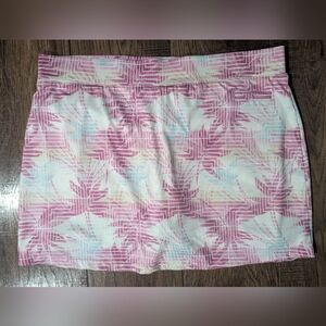 Pebble Beach Dry Luxe Performance Colorful Pink & Blue Skorts Cute Skirt Size XL